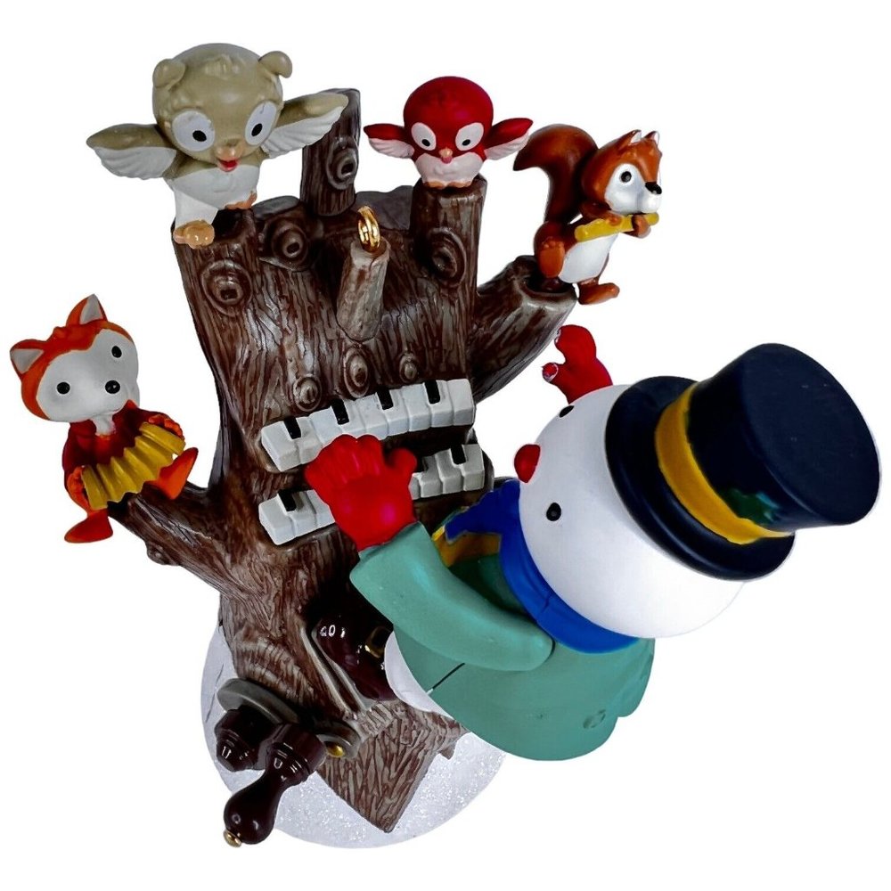 Hallmark Keepsake Ornament Hickory Tree Harmony 2011 Snowman Light Sound Motion - Picture 3 of 12